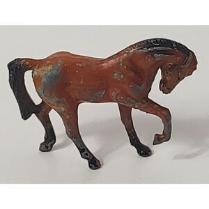 Vintage Durham Industries Horse figure Prancing paint Cast Metal Hong Kong 1976
